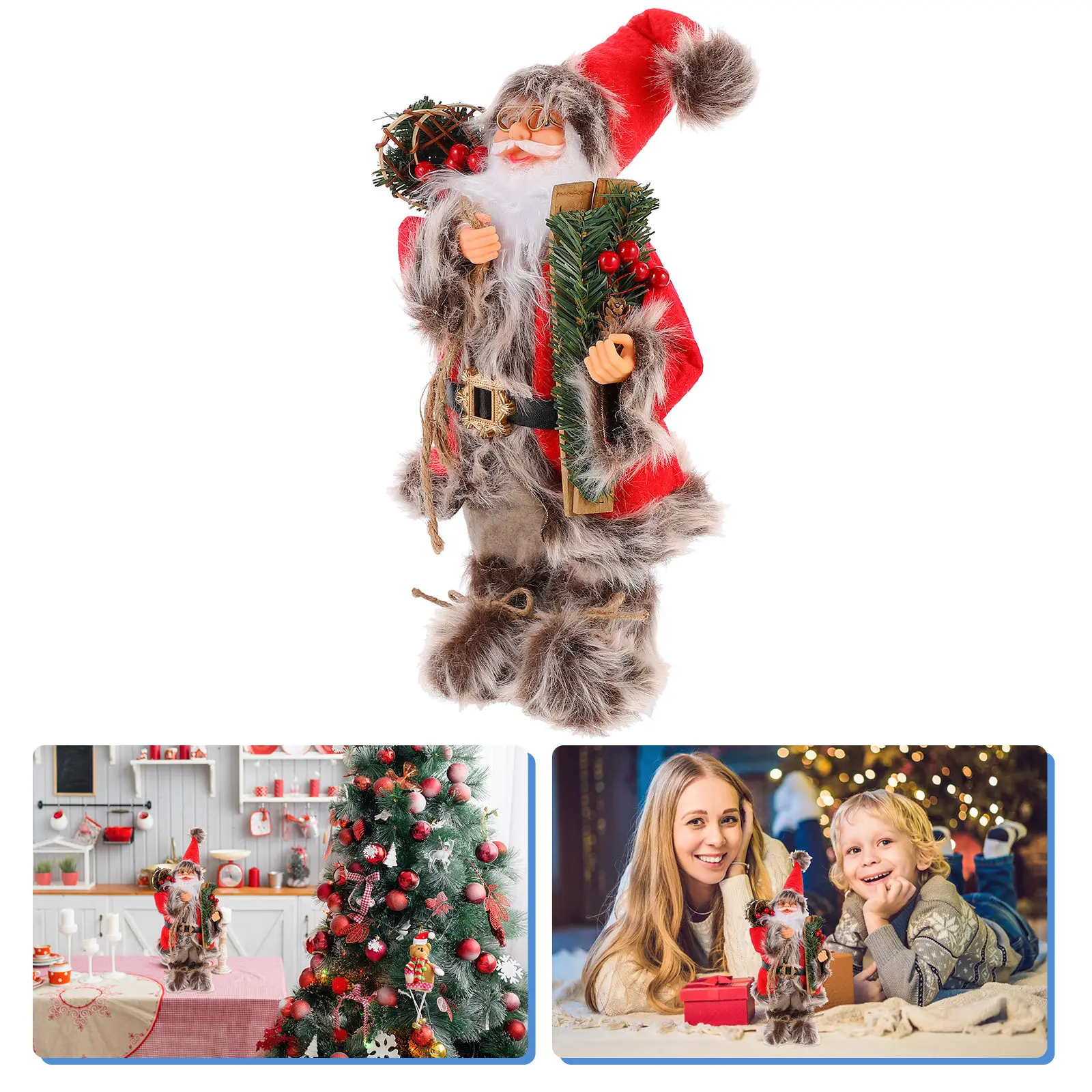 

Premium Santa Claus Desktop Decoration Festive Red Holiday Ornament for Home Office Shop Hotel Window Display Christmas Decor