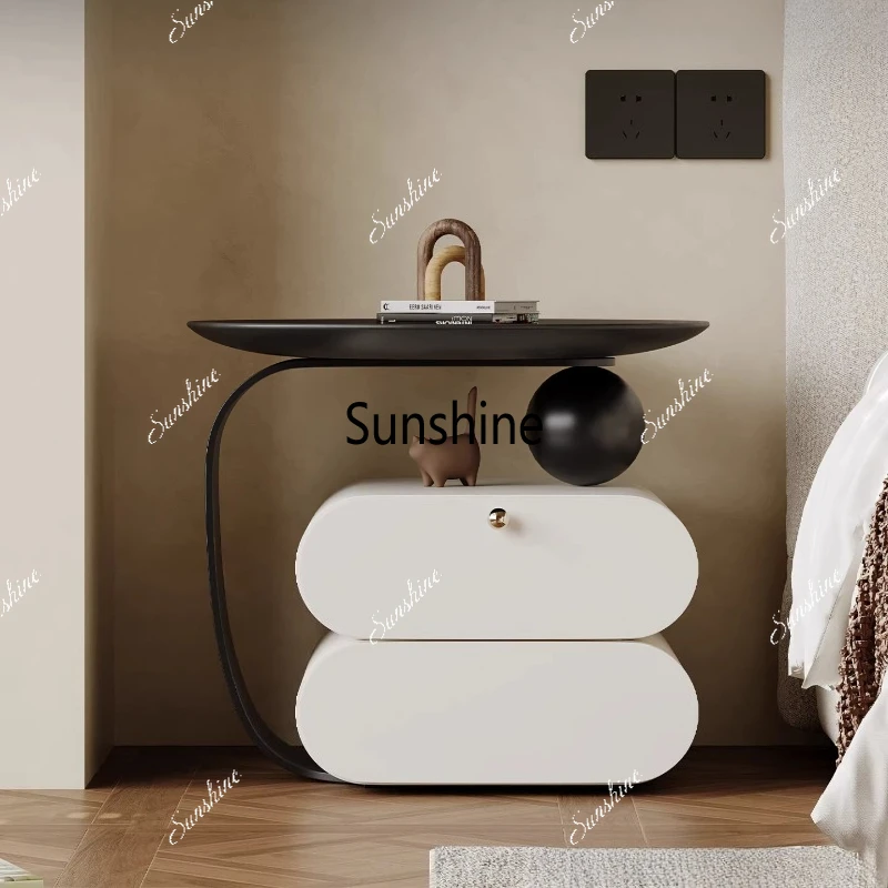 

Italian minimalist bedside table modern minimalist bedroom home storage cabinet