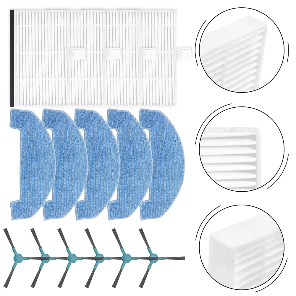 Filters Mop Cloths Side Brushes Kit For Mamibot EXVAC700 Pioneer Vacuum Cleaner Spare Parts Replacement Accessories