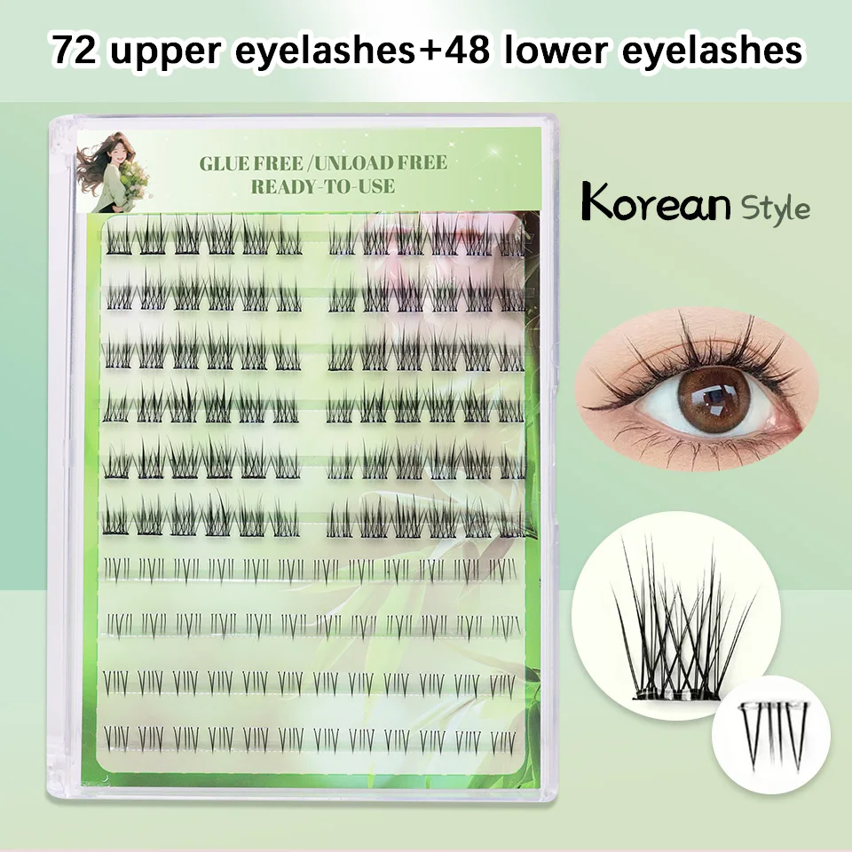 Voluminous Glue-free False Eyelashes Daily Use DIY Reusable No-removal DIY Segmented Sunflower Thick Lash Extension Enlarge Eyes