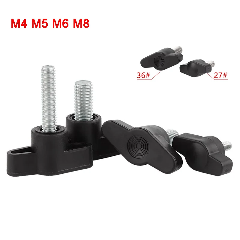 

5pcs 304 Stainless Steel T type Hand Tighten Handle Bolts Head diameter 27mm 36mm Adjustable Thumb Screws M4 M5 M6 M8