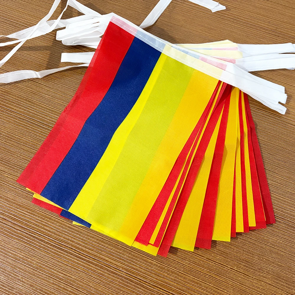 EOODLOVE Colombian Flag 14x21cm Size Flag 20 pieces Polyester Indoor and Outdoor Colombian Festival Decoration Flag