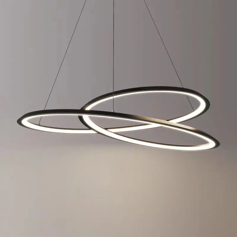 Modern LED Pendant Light para sala de jantar, Cozinha, Sala de estar, Quarto, Design simples, Lustre de teto, Smart Remote Pendurado Lâmpada