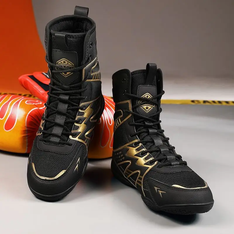 

Новинка 2026: Мужские кроссовки для тренировок в зале, роскошные борцовские кроссовки на шнуровке с резиновой подошвой, спортивная обувь для мужчин