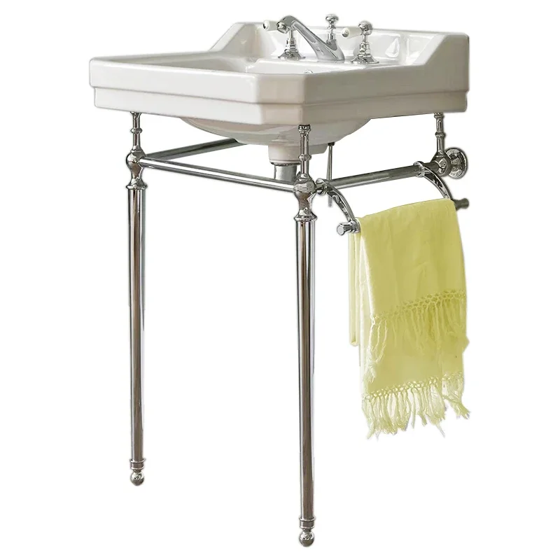 

Кронштейн для умывальника из латуни в британском стиле, традиционный ретро-дизайн, хромированный, с тремя отверстиями, для ванной комнаты