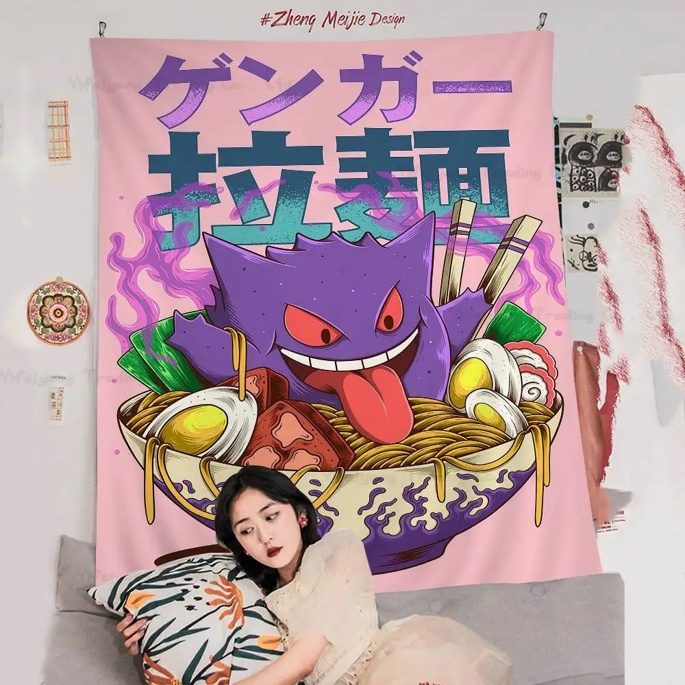 

Miniso Anime P-Pokemon DIY Wall Tapestry Art Science Fiction Room Home Decor Wall Art Decor