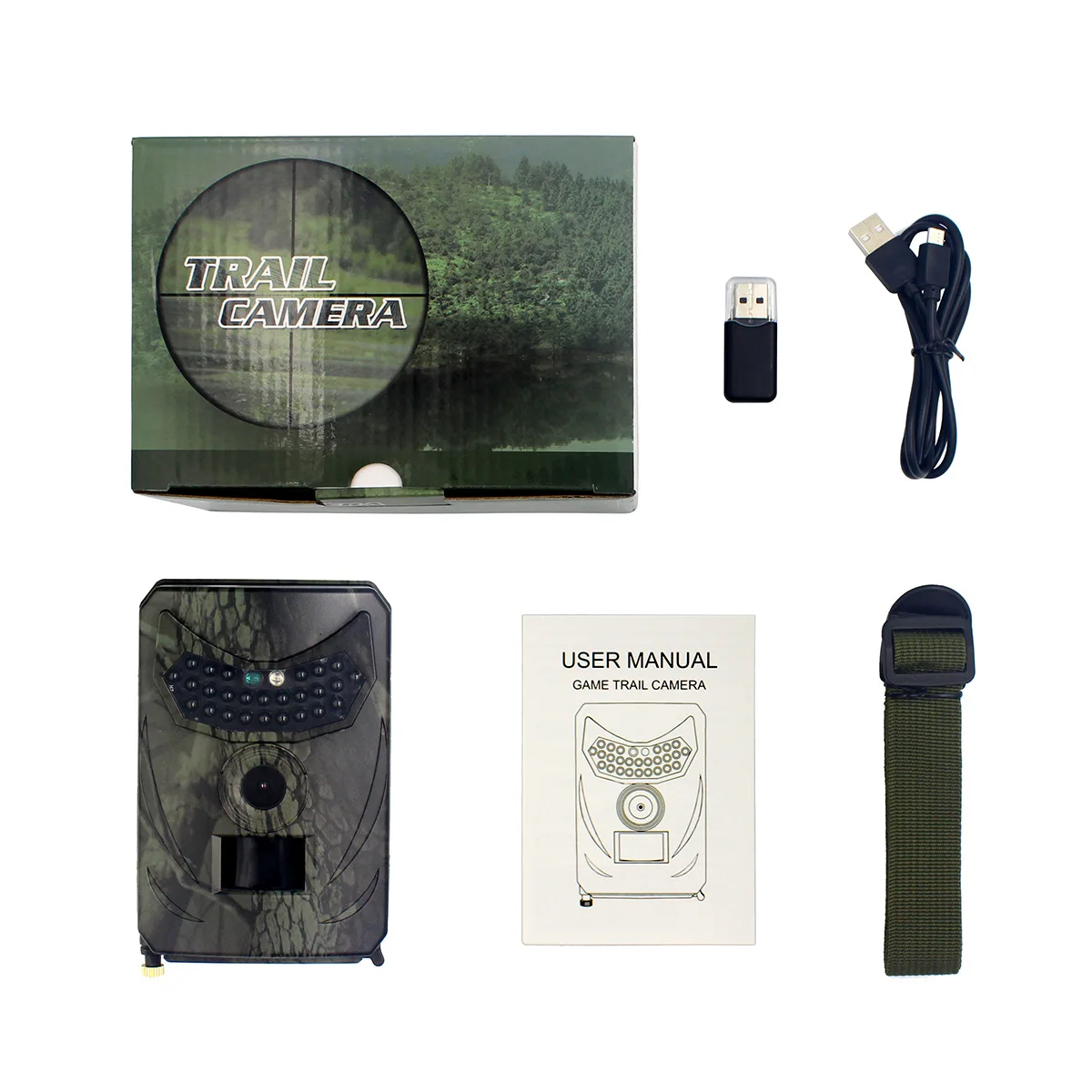 Action Camera  Hunting Camera Waterproof HD Trail Cam with Infrared for Outdoor, Forest Wildlife Observation  Adventure
