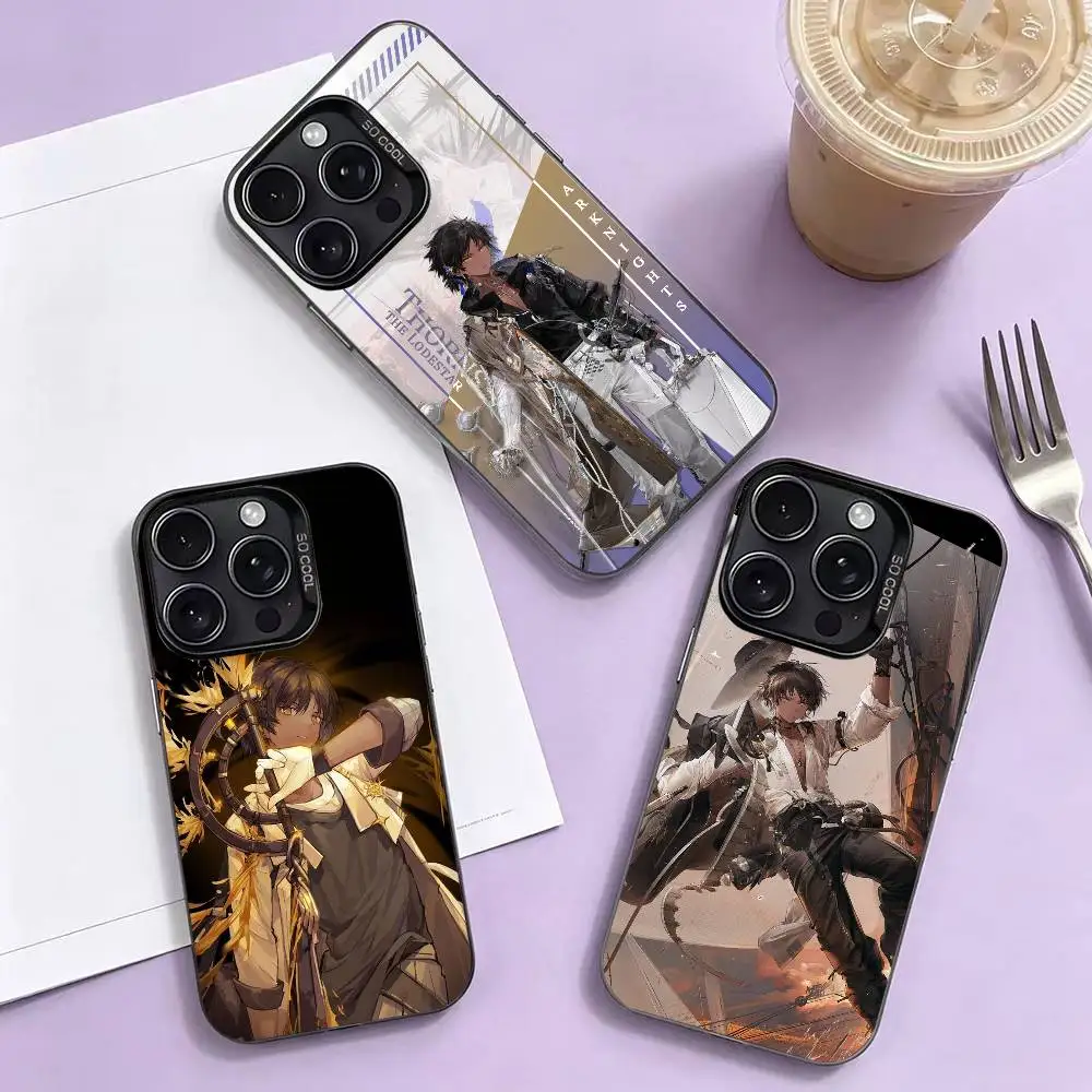 Thorns the Lodestar Arknights Phone Case For iPhone 17,16,15,14,13,12,11 Plus,Pro Max,XS,Colored Silver Plated Inside Cover