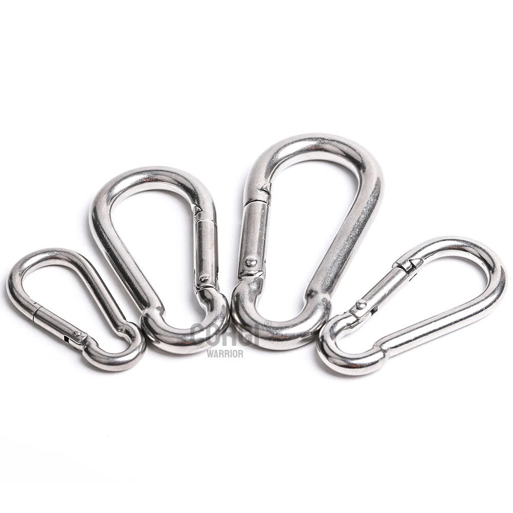 M4 M5 M6 M7 M8 M10 M11 M12 Stainless Steel 304 Keychain Carabiner 1-5pcs Small Clips Spring Snap Hook Climbing Carabiners Clips