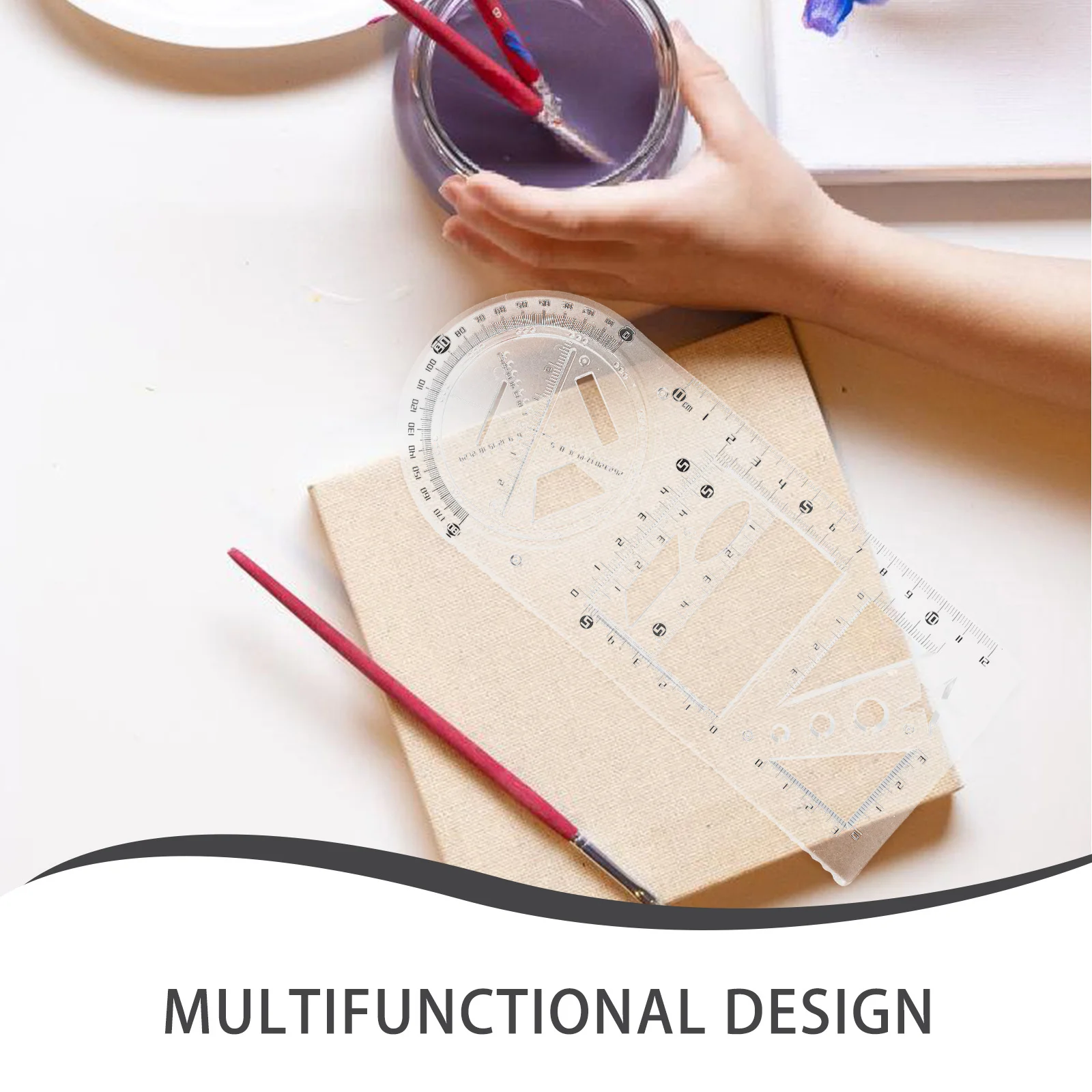 1Set Geometric Drawing Stencils Multi-Functional Students Architectural Drafting Tool Drawing Supplies Artist Tool