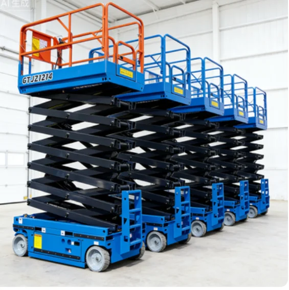 

YG Customized 6m 12m Electrical Lift Electric Lifting Platform Small Sissor Man Aerial Work Platform Self Propel