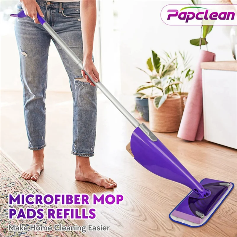 

Reusable Mop Pads Compatible For Swiffer Wet Jet Mop- 6Pack Refill Washable Microfiber Mop Pads 3 Purple 3 Blue A Easy Installb6