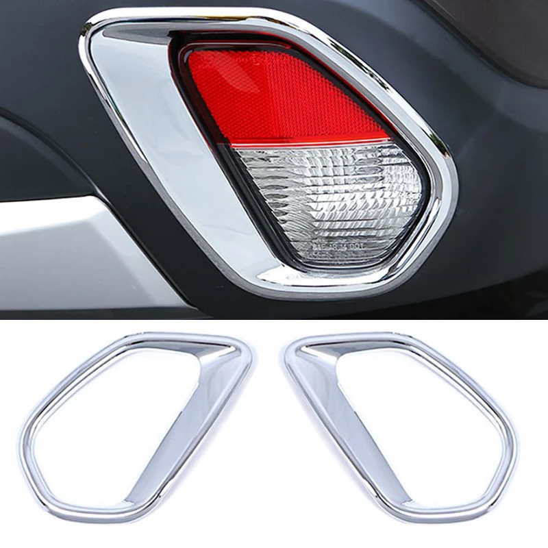 Car Accessories For Mitsubishi Outlander 2013 2017-2021 Chrome Front Fog Light Lamp Cover Trim Molding Bezel Garnish Sticker