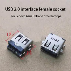 1/2/5PCS USB2. For Lenovo ThinkPad HP ASUS Dell And Other Laptops USB 2.0 Type-A Interface Female Charging Port Socket Connector