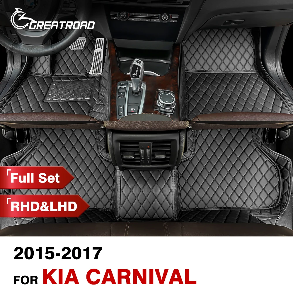 

Car floor mats for KIA carnival 2015-2017 Custom auto foot Pads automobile carpet cover Interior Accessories