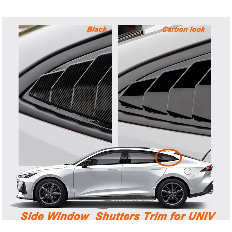 Rear Spoiler Wing Side Window Triangle Shutters Trim Louver Cover Trim rear mirrror cover  For Changan UNIV UNI-V 2022 20232024