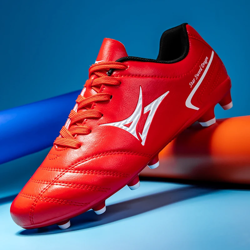 

New Men Soccer Shoes Match Sneakers Football Boots Long Spikes Ultralight Breathable Indoor Cleats Training Drop Shipping