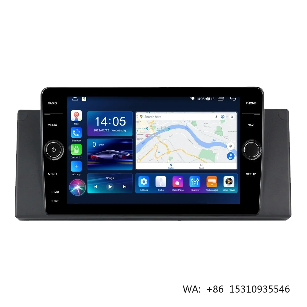 Android 9'' IPS Dashboard Mount Car Radio Stereo GPS Navigation 4G LTE WIFI for E46 M3 1998-2006 Multimedia for Player