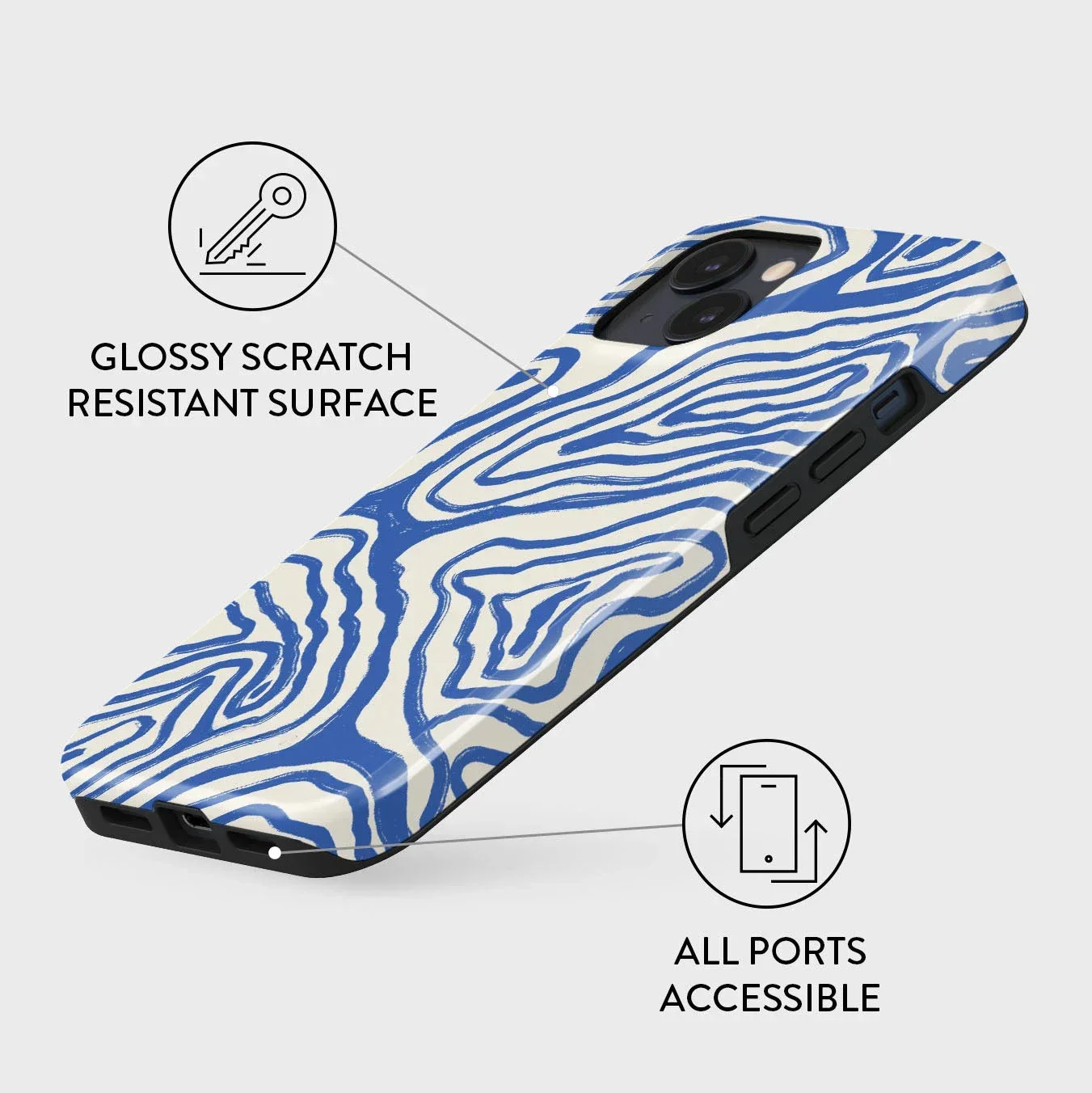 Magnetic Funda Blue White Graffiti Case for IPHONE 16ProMax 15 14 13 12 11 PRO Plus Acrylic TPU Two in One Phone Cases