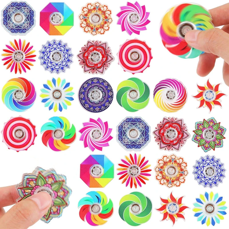 50-10PCS Mini Fidget Spinners Bulk Party Favors Classroom Prizes Anxiety ADD OCD Stress Relief Sensory Toys for Kids Boys Girls - view 2