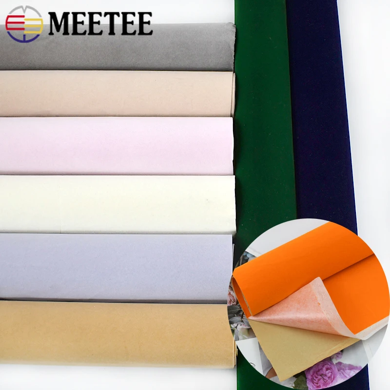 

45/90*145cm 1.2mm Thick Self Adhesive Velvet Fabric for Jewelry Box Sofa Display Cabinet Sticky Fabrics Furniture Craft Supplies