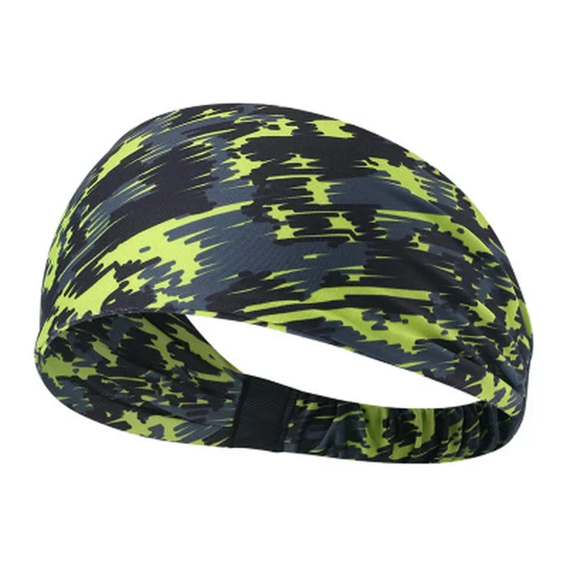 1PC Sporthoofdband Camo Print Zweetband Antislip Yoga Hardlopen Fietsen Fitness Haarband voor Heren Dames Fietsen Wandelen Tennis
