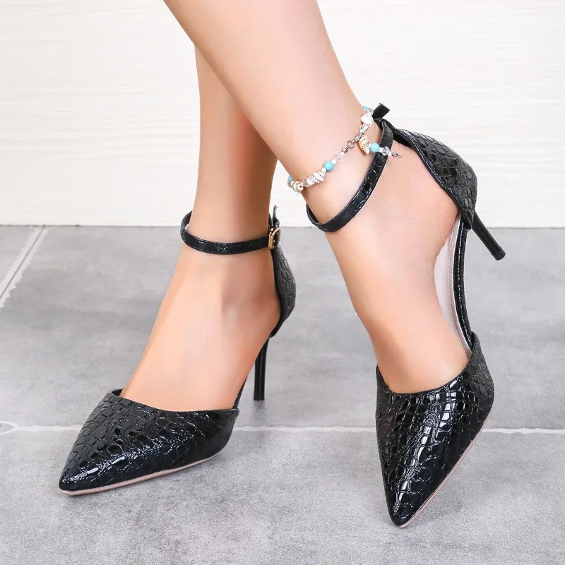 Moda Solid Color High Heels Women 2024 Summer New Fashion Elegant Sexy Pointed Toe Women Shoes Casual Comfortable High Heels