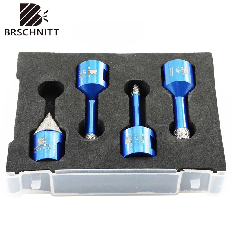 Imagem -02 - Brschnitt-diamond Drills Core Bits Grupo Chanfrar Porcelanato Granito da Coroa 11 Thread mm mm 10 mm 20 mm Pcs por Caixa