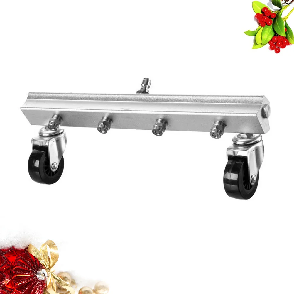 

Ground Cleaner High Pressure Roller Wash Tool 4 Nozzle Metal Material Quick Release Connector for Effective Floor Cleaning in