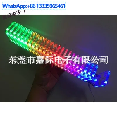 

Для KS25 Голосовая активация Dream Crystal Column Light Cube Светодиодный музыкальный спектр Электронное производство DIY Kit VU Tower