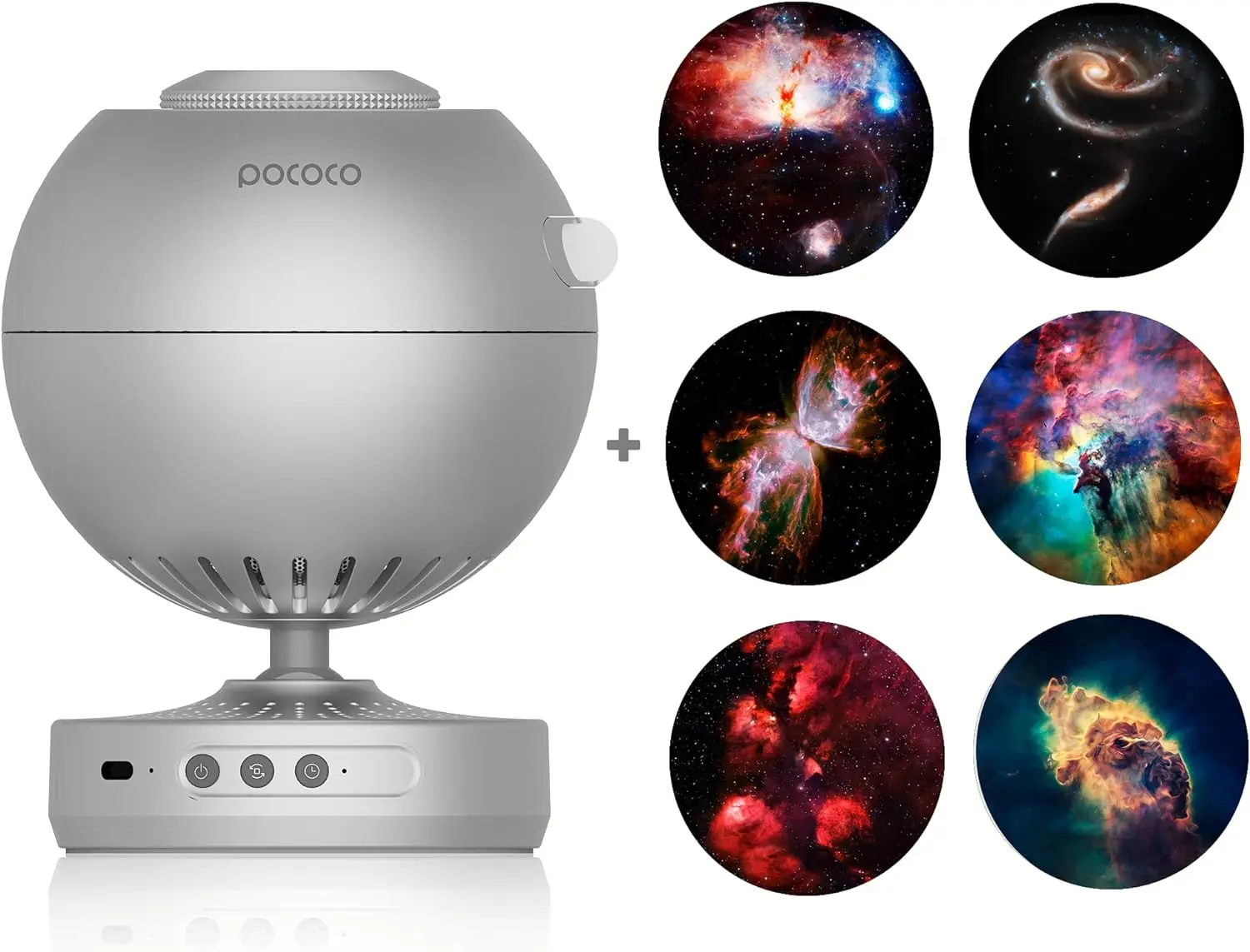 

POCOCO Galaxy Star Projector for Bedroom with Replaceable Optical Film Discs, Realistic Constellation-2 - Discs (6 Pieces)