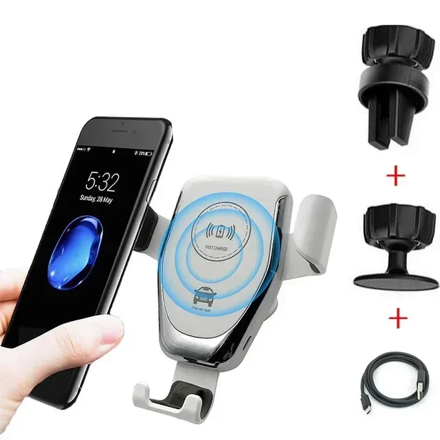 Kabelloses Lade-Handyhalterung-Ladegerät für iPhone 16 15 14 13 12 11 Pro XS Max XR Samsung Xiaomi Schnelle kabellose Auto-Ladegeräte