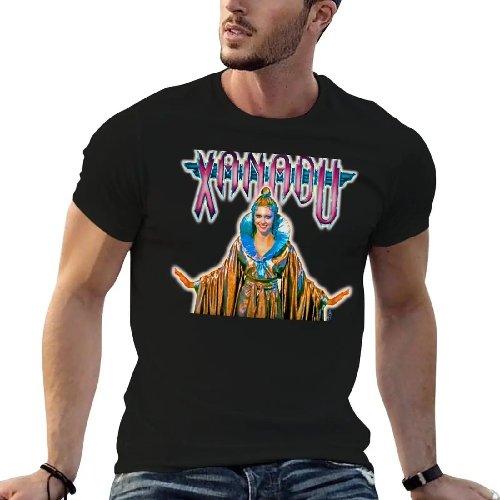 

XANADU Kira Goddess Double Glow T-Shirt vintage anime shirt for a boy cotton graphic tees sports fans men t shirts