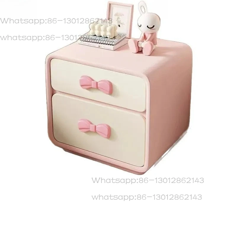 Cream Style Solid Wood Bedside Table Home Creative Bedroom Storage