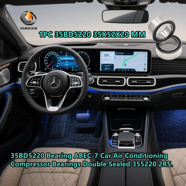 

1 шт. 35BD5220 подшипник 35X52X20 мм ABEC-7 автомобильные подшипники компрессора кондиционера с двойным уплотнением 355220 2RS