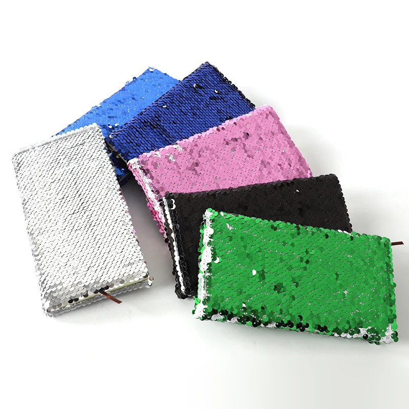 1 Pcs Sequin Flip This A6 Notebook Creative Stationery Gift Diary Note Notepad Portable Dhiny Hand Ledger Double-Sided Flip