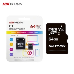 HIKVISION Micro SDXC Card MicroSD 8GB 16GB 32GB V30 Class10 with Adapter TF Card Original SDHC Flash C1 Memory Card for Phone