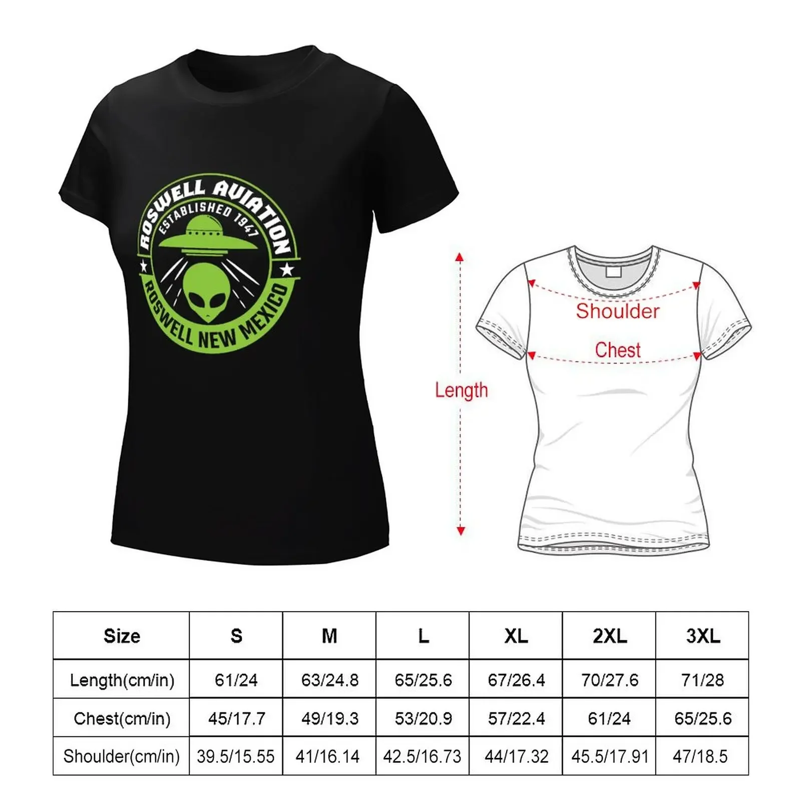 Roswell Aviation New Mexico Alien UFO T-shirt cute tops graphics fashion woman blouse 2024