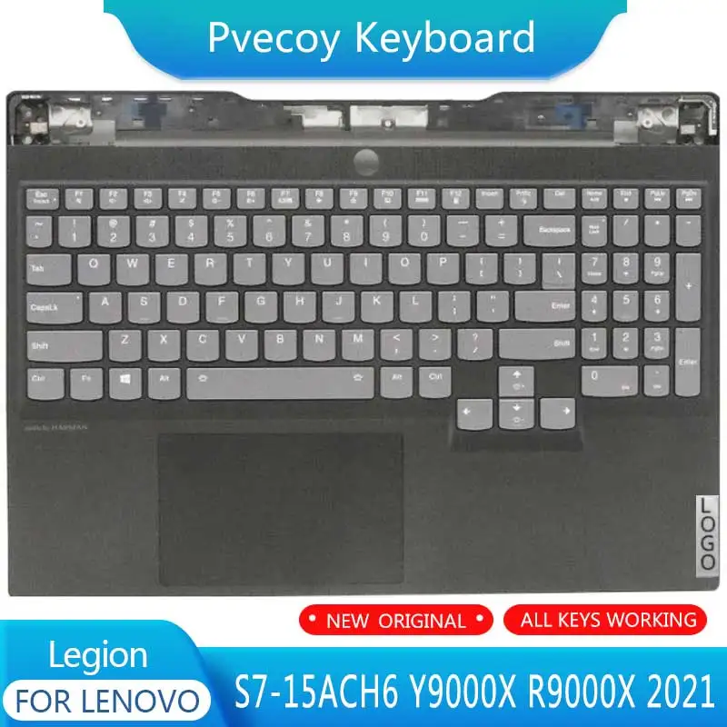 

New For Legion S7-15ACH6 Y9000X R9000X 2021 Laptop Palmrest Case Keyboard US English Version Upper Cover