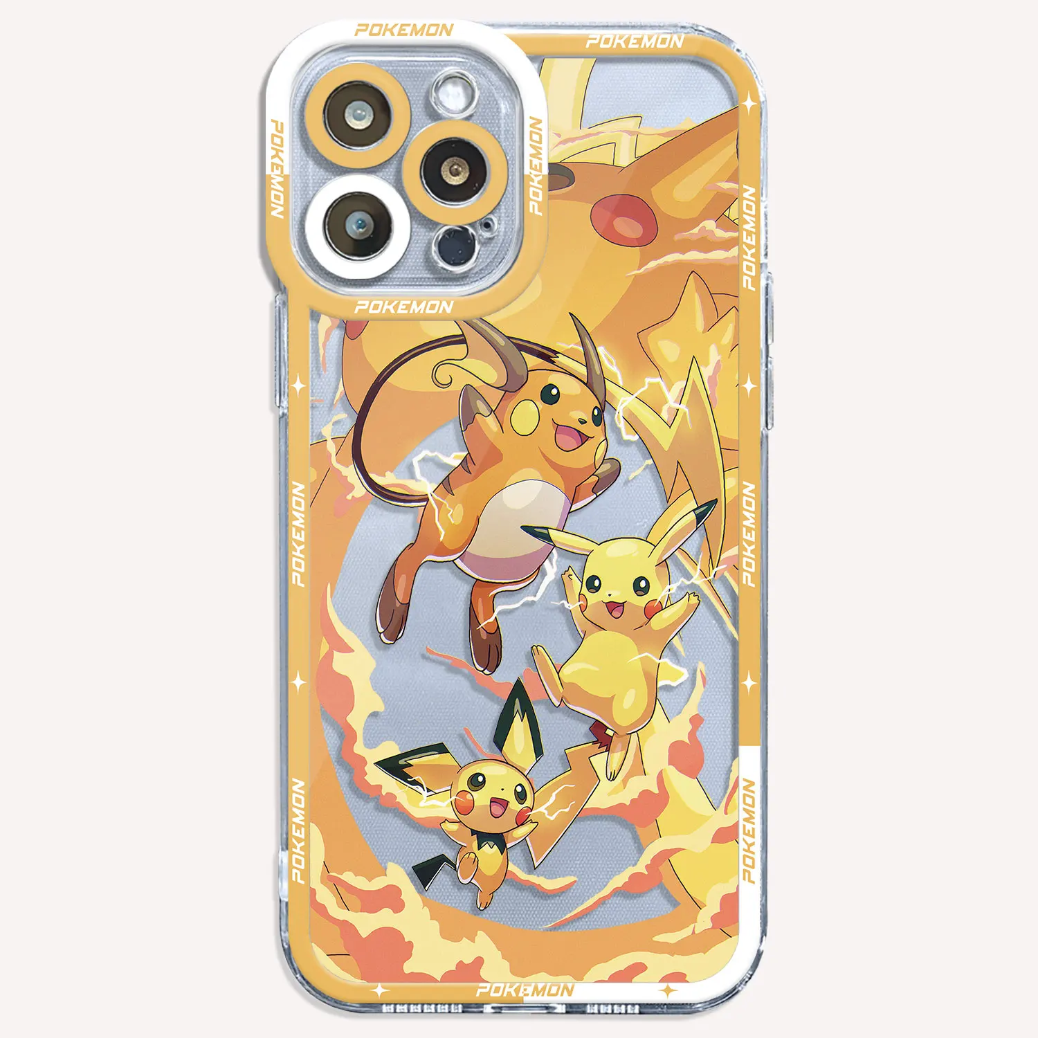 Pikachu Pokemon Ganger Soft Case For Apple iPhone 11 13 Pro Max 14 15Plus 12 Mini 7 8 X XS XR 6 6S SE Clear Silicone Phone Cover