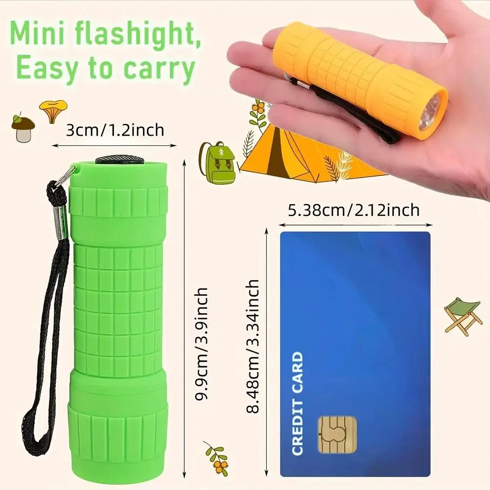 Mini Portable 9 LED Flashlight Outdoor Waterproof Lamp Beads Strong Lighting Using Fixed Focus Pocket Outdoor Emergency Torch