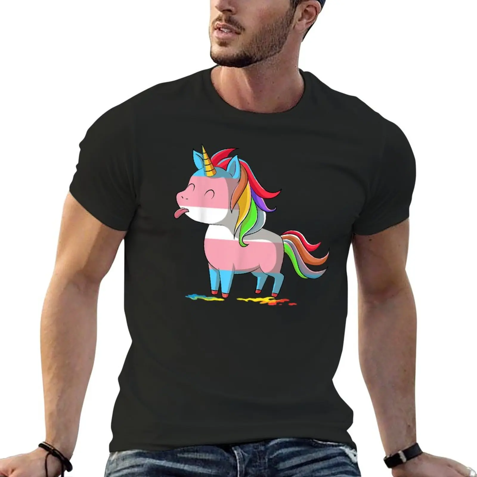 

Transgender Unicorn-LGBTQ Trans Pride T-Shirt cute tops anime stuff new edition mens graphic t-shirts