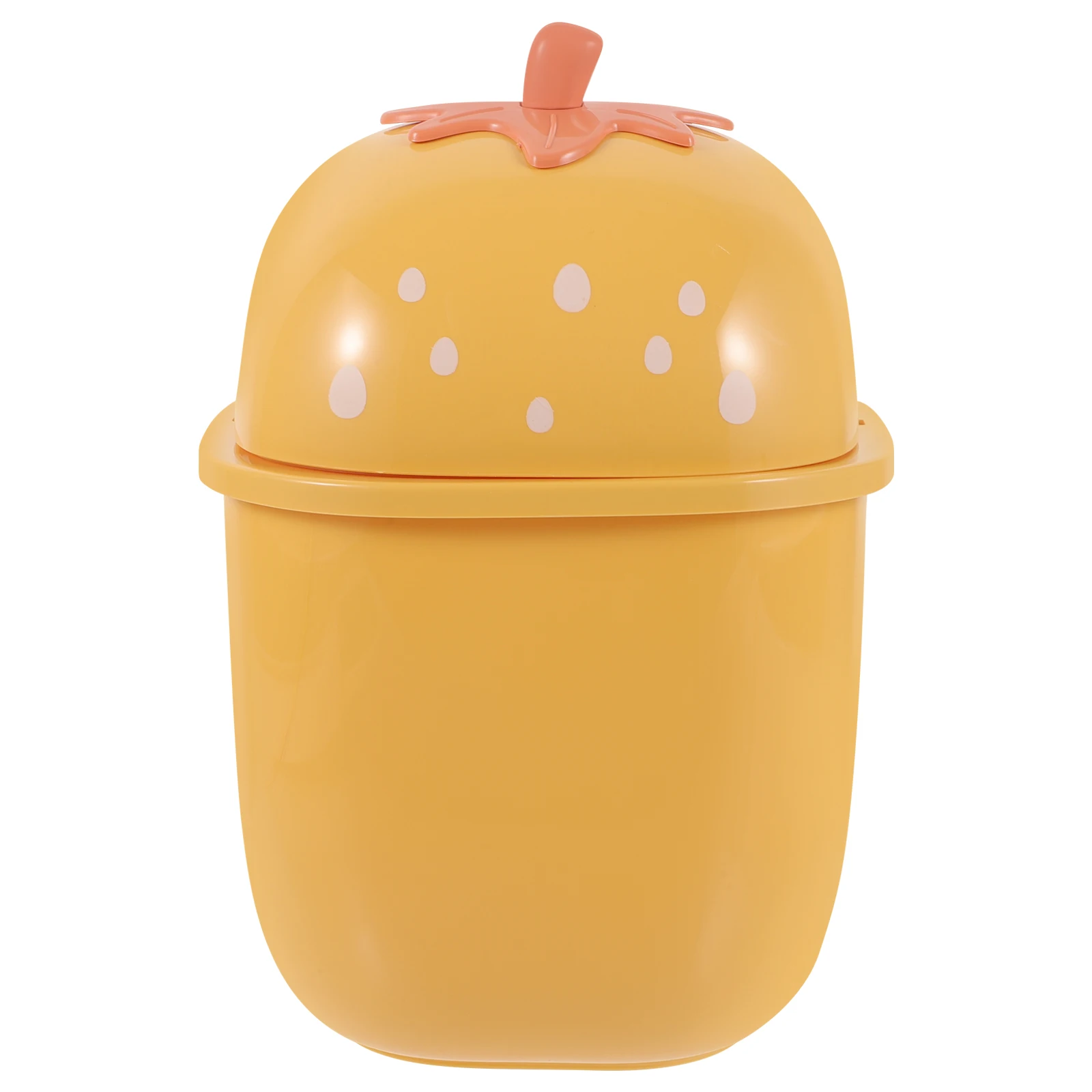 

Yardwe Mini Trash Can Cartoon Waste Bin with Lid Kawaii Desktop Garbage Can Small Plastic Top Office Wastebasket Decorative