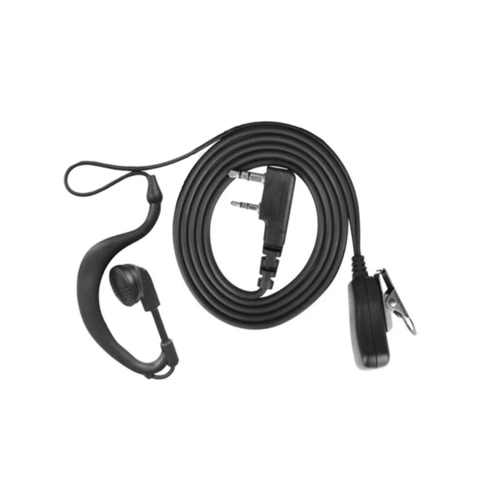 Wired Walkie-Talkie Headset Earhook Design K Type Two Wired Earpiece 2 Pin M Plug Durable Construction Walkie Wired Earphone