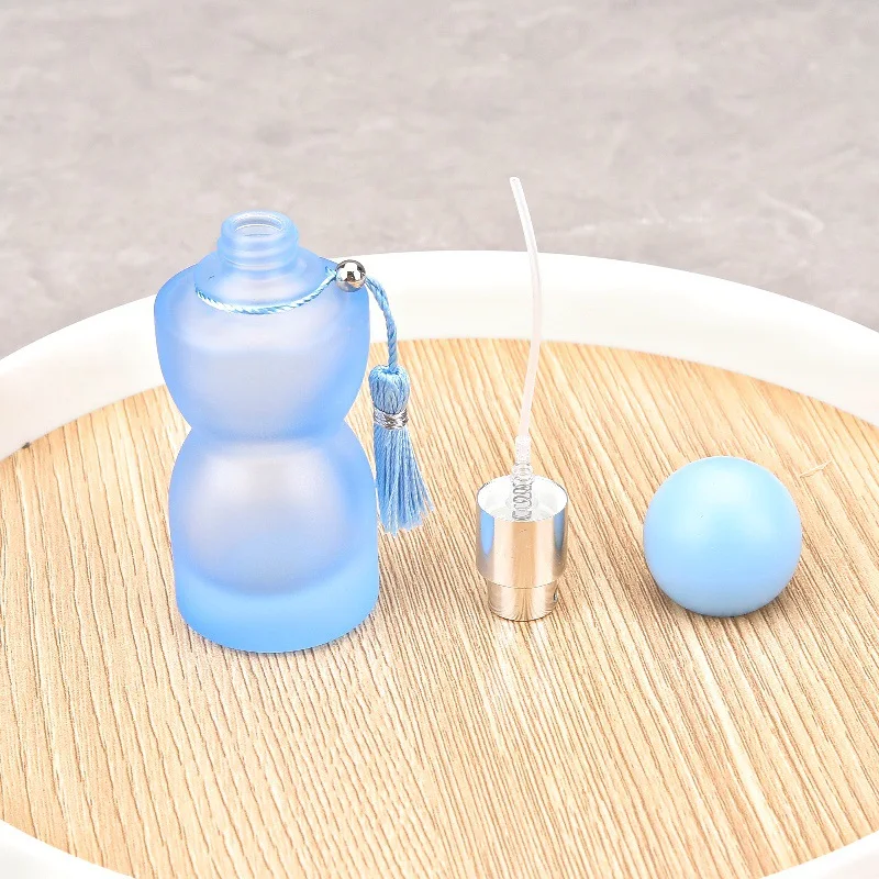 1 peça 30ml garrafa de perfume de vidro com tampas esféricas coloridas e borlas garrafa de perfume de grande capacidade recipiente cosmético de vidro
