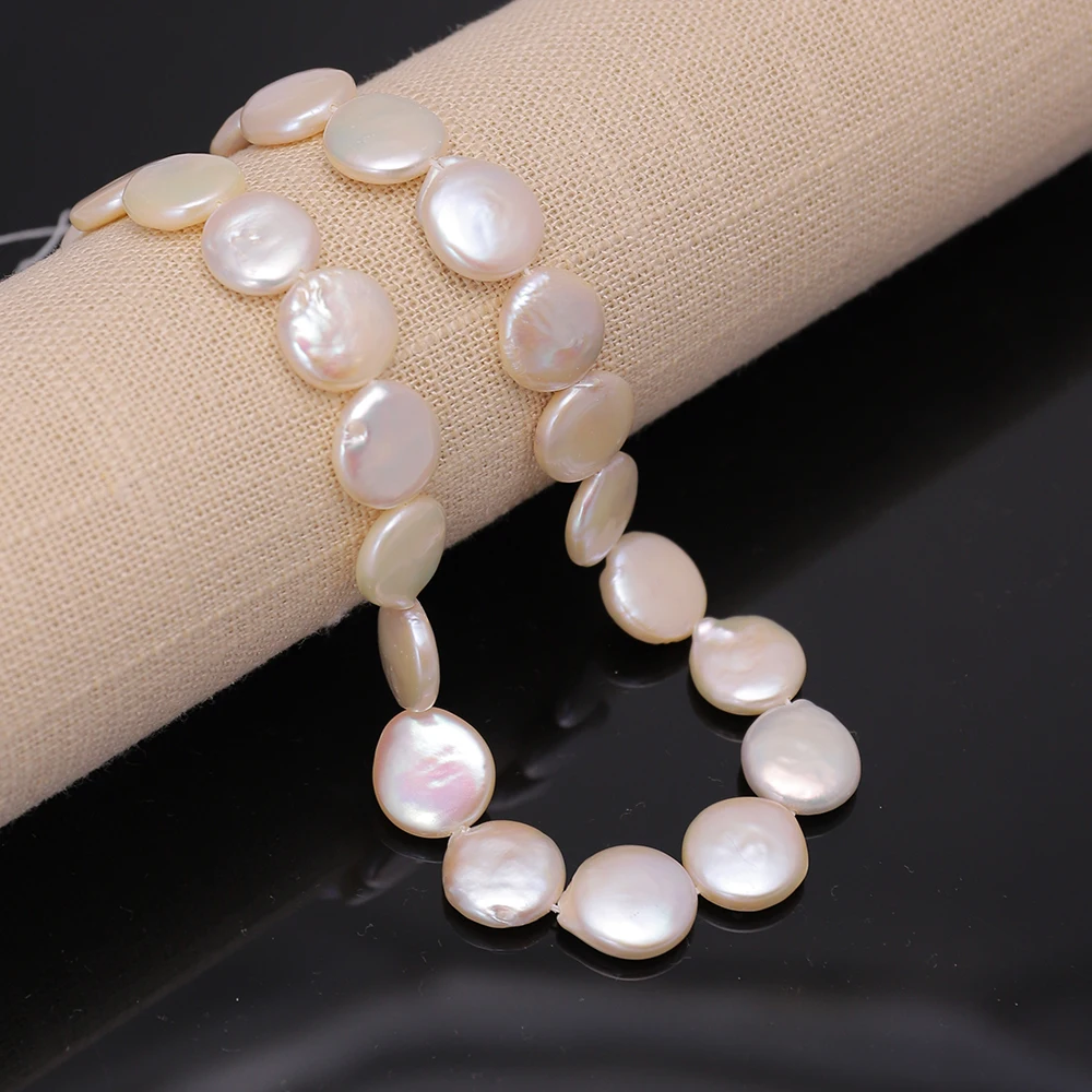 Esiyni AA 100% Natural Freshwater Pearl Buttons Baroque Round Pearls Suitable DIY Jewelry Necklace Bracelet Making Accessories