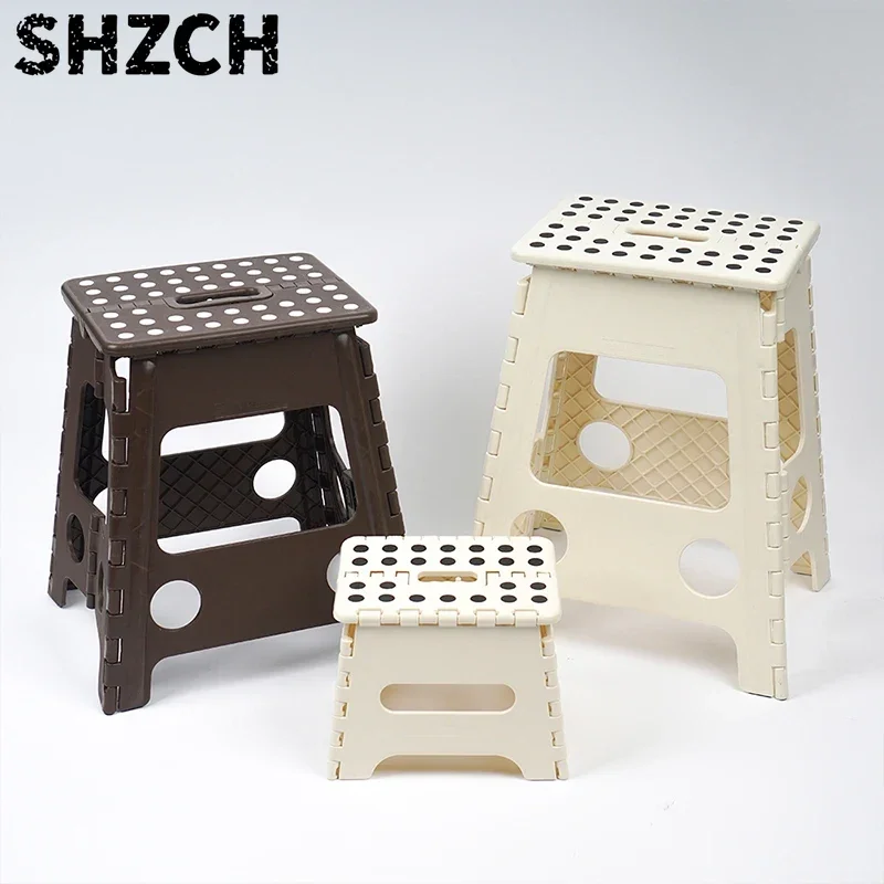 [Honeytem Farm] Safety Lock Folding Chair Cot Folding Chair Chair Footrest Folding Plastic Mini Non-Slip image 4