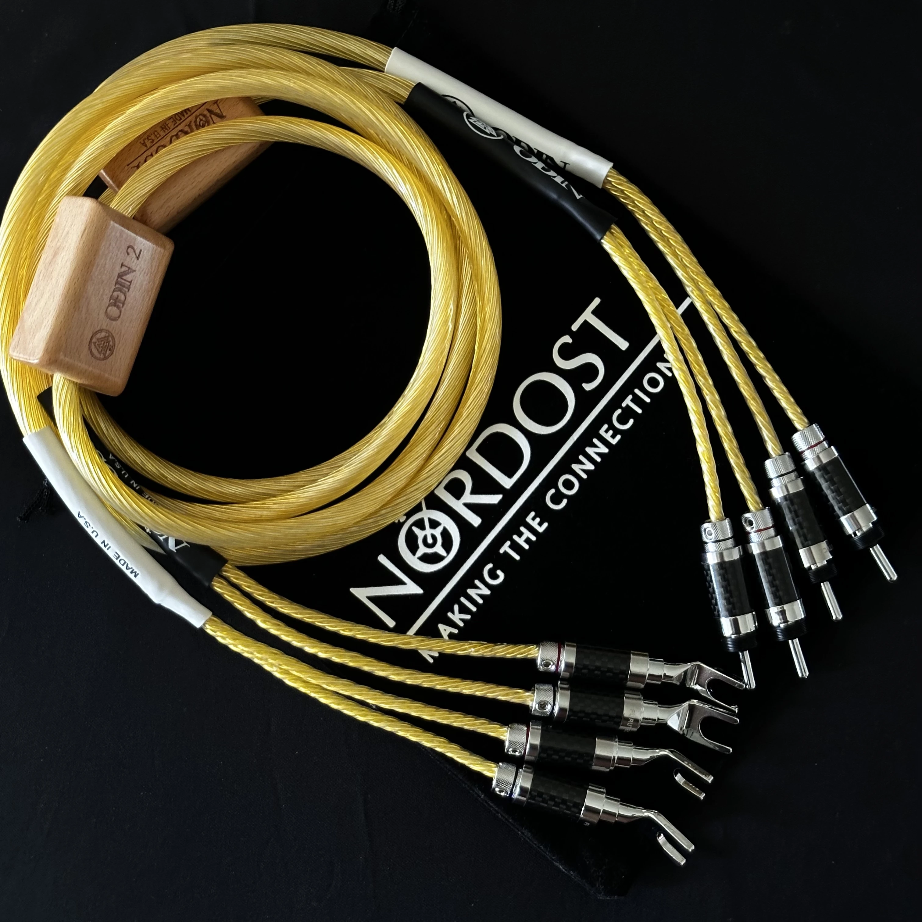 Nordost Odin2 sterling silver flagship audio speaker line HiFi main speaker amplifier cable with furutech Rhodium Plated Plug