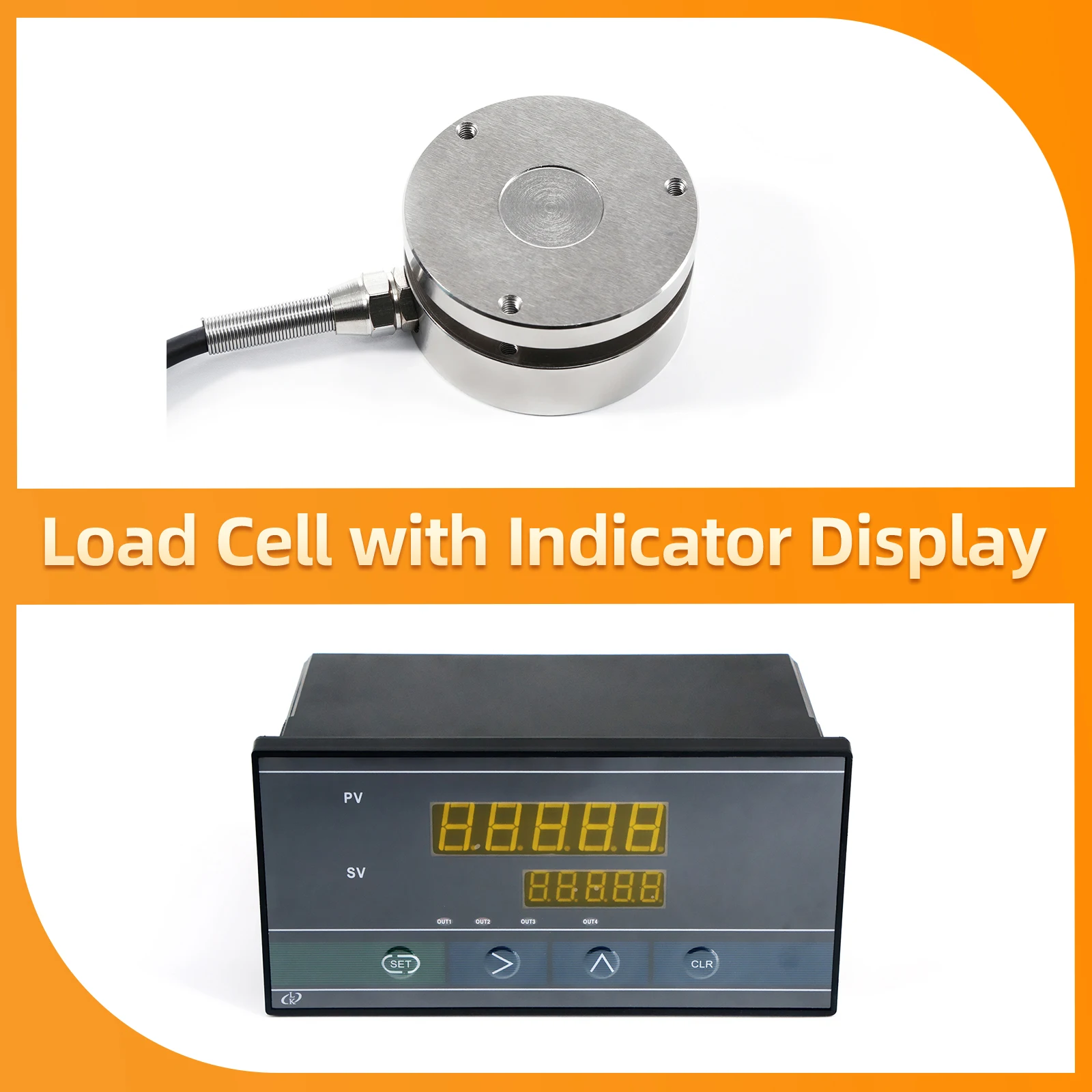 

Load Cell Sensor with Indicator Display,Test the Pressure Tension Gravity Sensor 10KG 20KG 50KG 100KG 200KG 300KG 500KG 1T 2T 3T