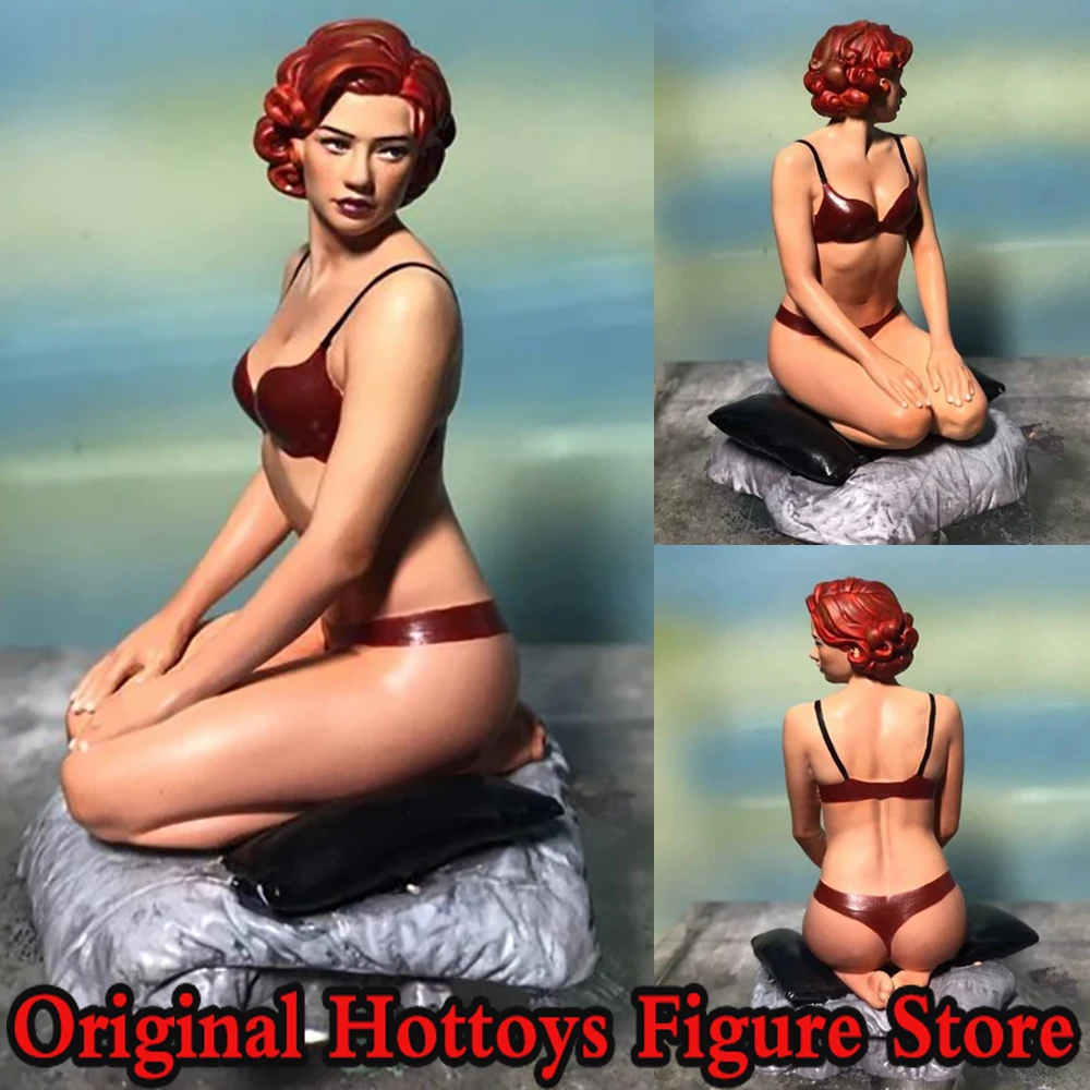 

In Stock 1/18 Scale Women Soldier Red Hair Hot Girl Print Sculpture Ornament Full Set 3.75-inches Action Figure Model Doll